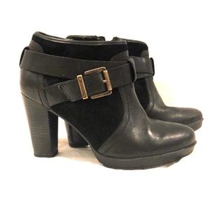 Black heel booties
